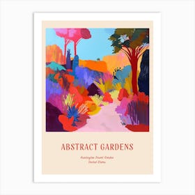 Colourful Gardens Huntington Desert Garden Usa 1 Red Poster Art Print