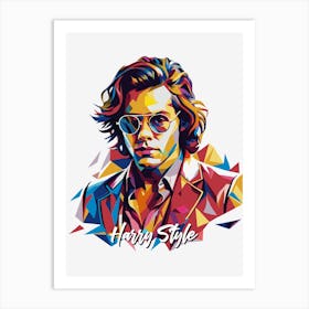 Harry Style 02 Portrait Music Icon Style WPAP Pop Art Art Print