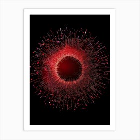 Red Star Burst Art Print