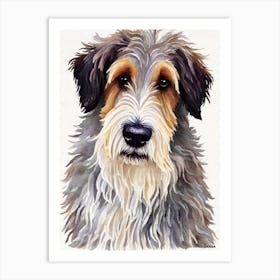 Bergamasco Sheepdog Watercolour Dog Art Print