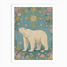 Polar Bear In Pastel Art Print