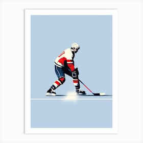 Hockey Player On The Ice Art Print