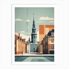 Retro Copenhagen Art Print