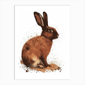 American Sable Rabbit Nursery Illustration 2 Art Print