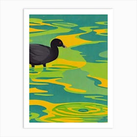 Coot Midcentury Illustration Bird Art Print