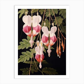 Flower Illustration Bleeding Heart Flower 3 Art Print