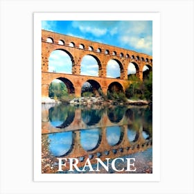 Viaductus In France, Vintage Travel Poster Art Print