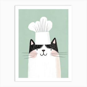 Cute Cat Chef Kids Art Art Print