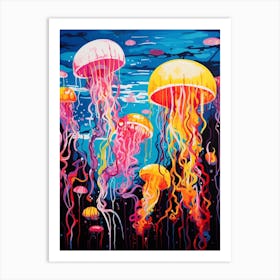 Jelly Fish Pop Art 1 Art Print