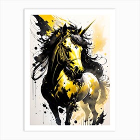 Gold Unicorn Art Print