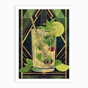 Art Deco Caipirinha 1 Art Print