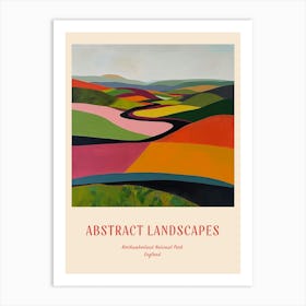 Colourful Abstract Northumberland National Park England 4 Poster Art Print
