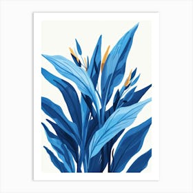 Blue Plant Art Print