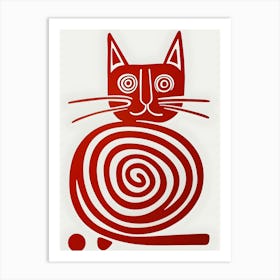 Cat In A Spiral Art Print