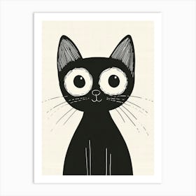 Black Cat Art Print