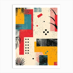 Playful And Colorful Geometric Shapes Arranged In A Fun And Whimsical Way 25 Art Print