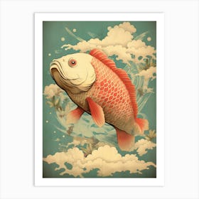 Fish Lanterns Japanese Kitsch 2 Art Print