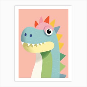 Colourful Dinosaur 2 Art Print