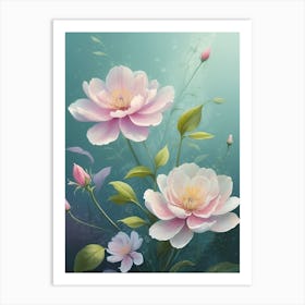 Peony Flowers 1 Art Print