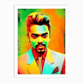 G V Prakash Colourful Pop Art Art Print