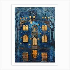 Night At The Castle Art Print