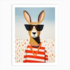 Little Kangaroo 1 Wearing Sunglasses Art Print