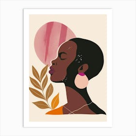 Black Woman With Earrings 6 Art Print