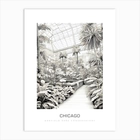 Garfield Park Conservatory, Chicago B&W Poster Art Print