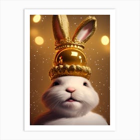 Bunny With Crown Art Print