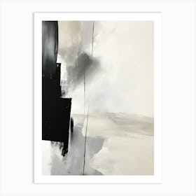 Abstract Black And White Painting 7 Art Print