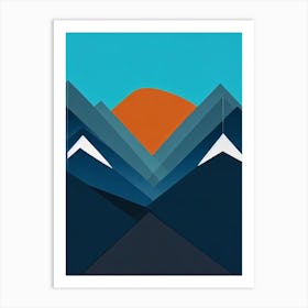 Termas De Chillán, Chile Modern Illustration Skiing Poster Art Print