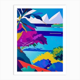 Turks And Caicos Islands Colourful Painting Tropical Destination Art Print