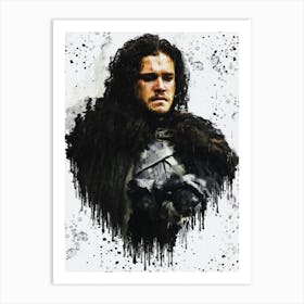 Jon Snow Game Of Thrones Potrait Art Print