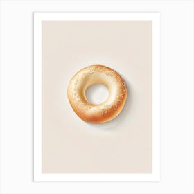 Plain Bagel Marker Art Art Print