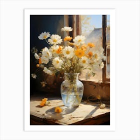 Daisies In A Vase 3 Art Print