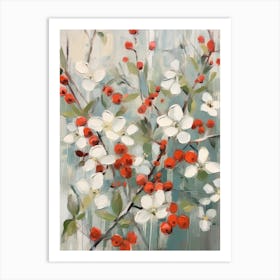 Winter Berry Painting Art Print