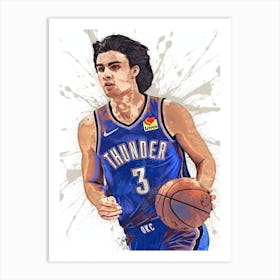 Josh Giddey Oklahoma City Thunder 1 Art Print