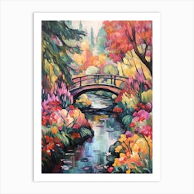 Autumn Gardens Painting Butchart Gardens Canada 1 Art Print