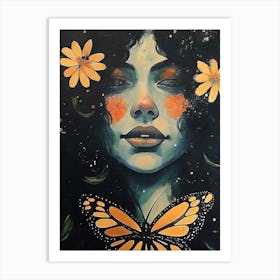 Butterfly Girl Art Print