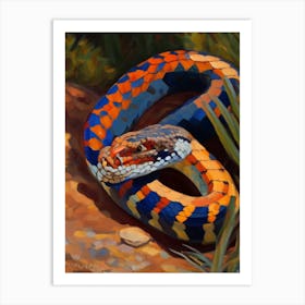 Coachwhip Snake 1 Painting Art Print