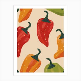 Mixed Pepper Pattern 2 Art Print