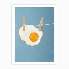 Fried Egg Laundry Art Print