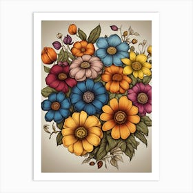 Bouquet Of Flowers 1 Art Print