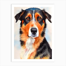 Beauceron 4 Watercolour Dog Art Print