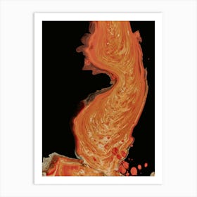 Orange Flames Art Print