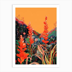 Boho Wildflower Painting Downy Rattlesnake Plantain 3 Art Print