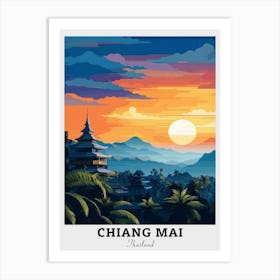 Chiang Mai Sunset Travel 1 Art Print