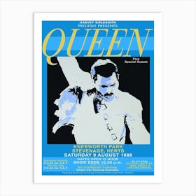 Queen Freddie Mercury Concert Posters Re Imagines The Originals! Art Print