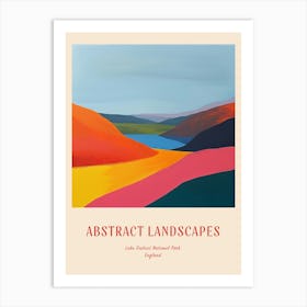 Colourful Abstract Lake District National Park England 1 Poster Art Print