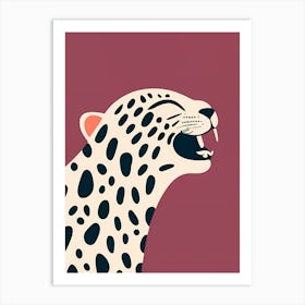 Leopard Print Minimal Illustration Art Print